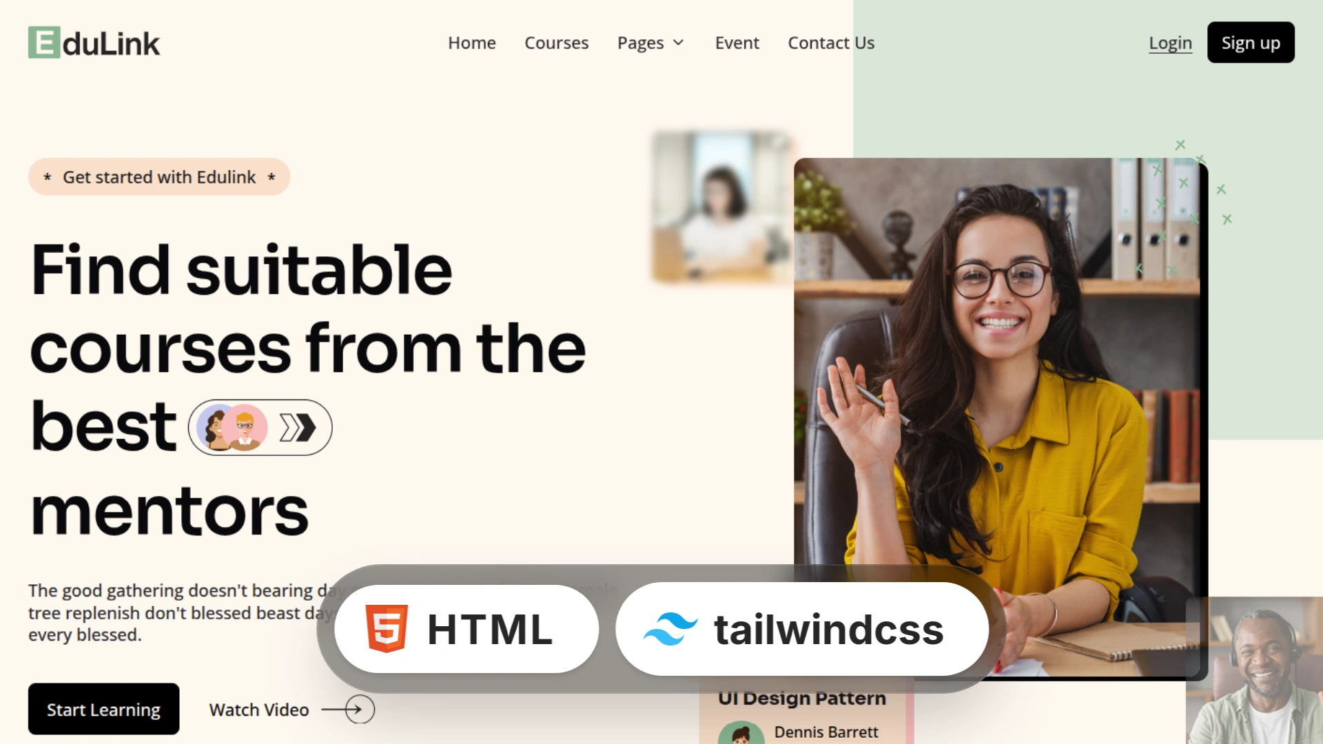 Edulink - Online Course Tailwind CSS 4 HTML Template