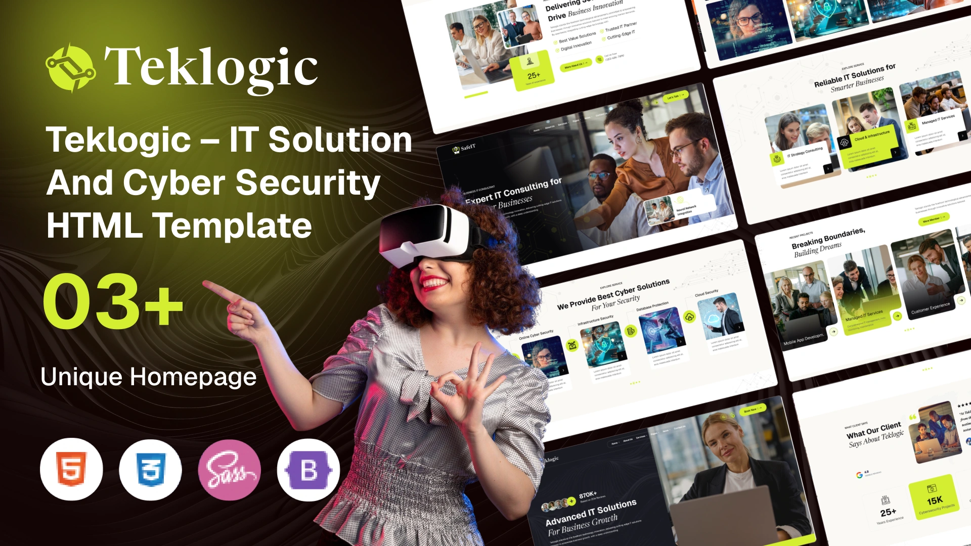 Teklogic - IT Solution & Cyber Security Responsive HTML Template