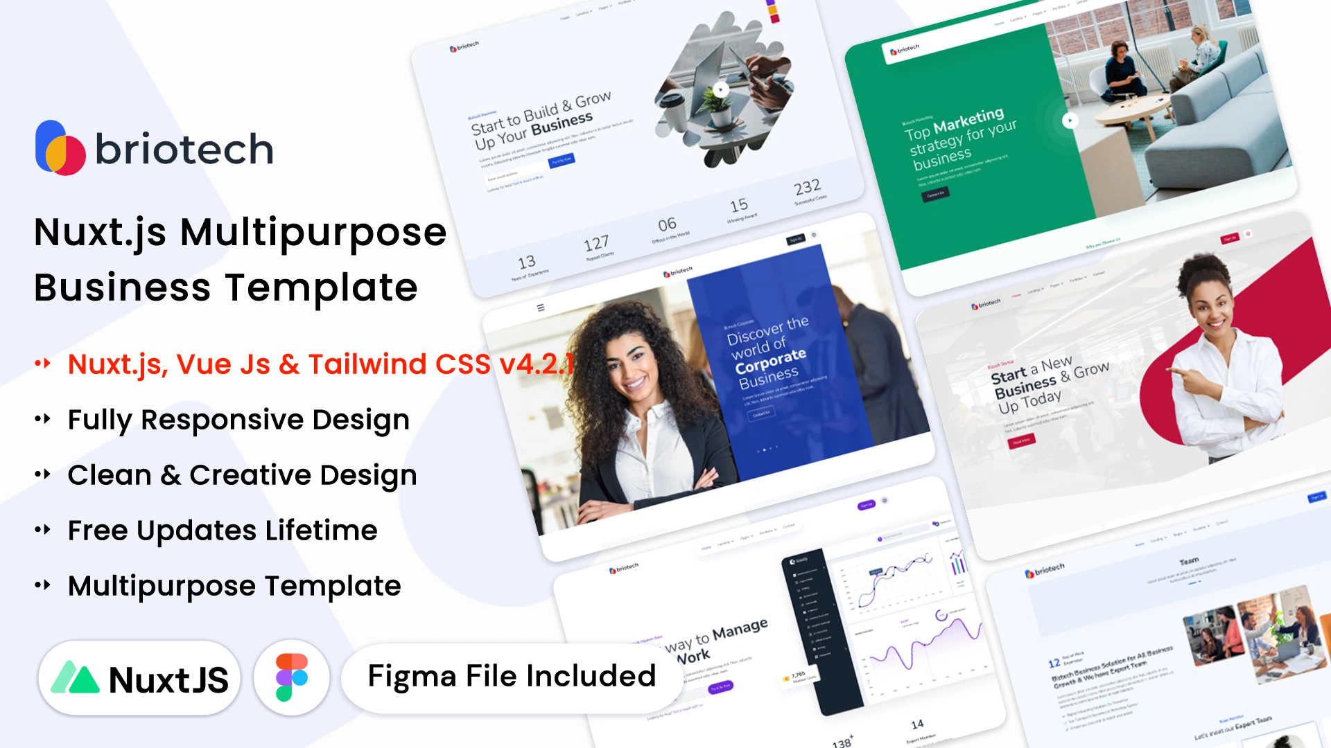 BrioTech - Nuxt Multipurpose Business Website Template