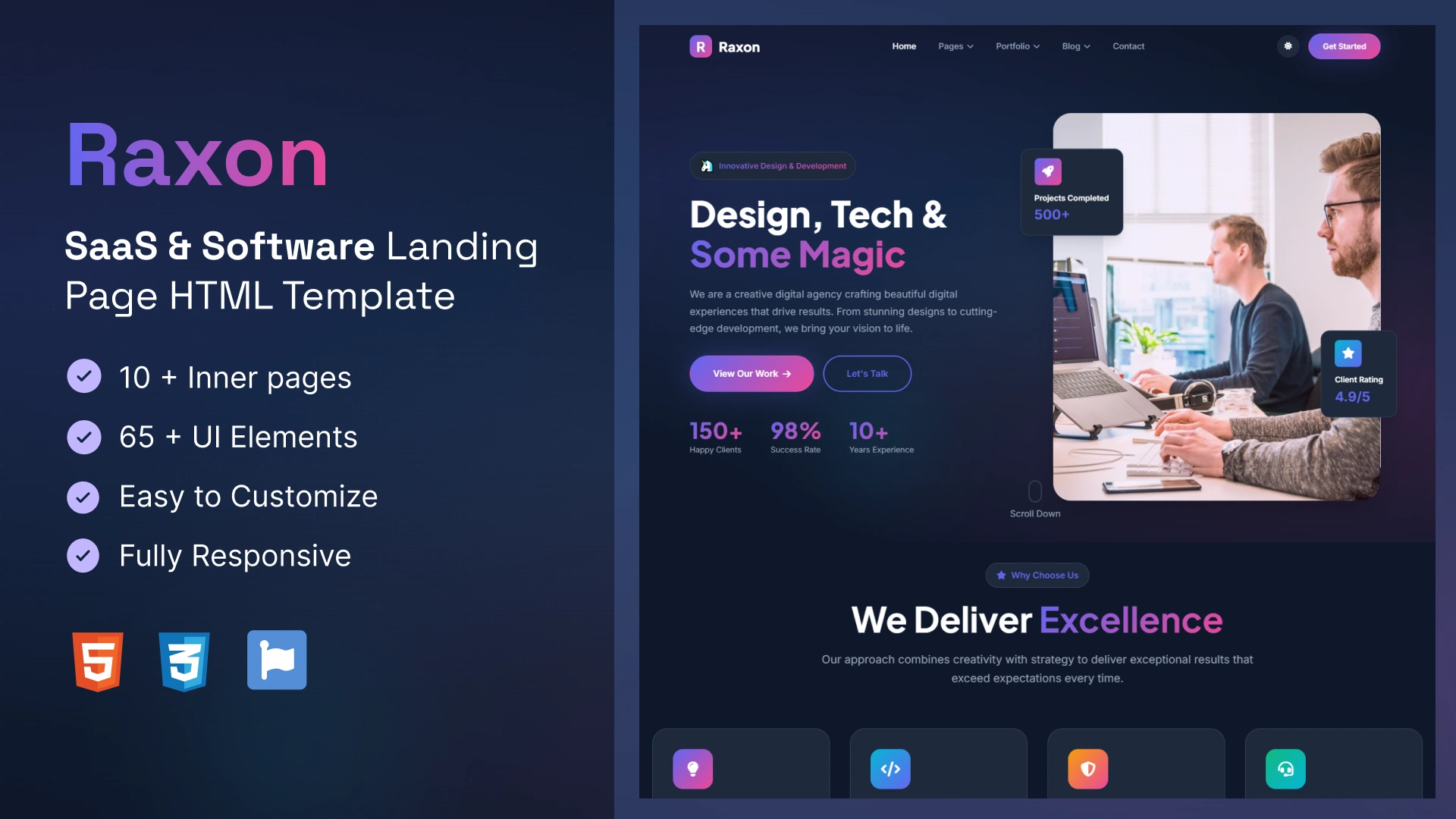 Tech Html Theme Raxon - Tech & Business HTML Template - Wrapmarket