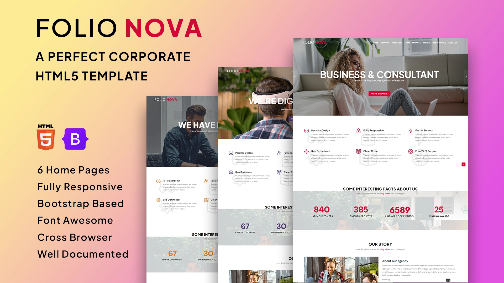 Folio Nova - Perfect Creative One Page Template