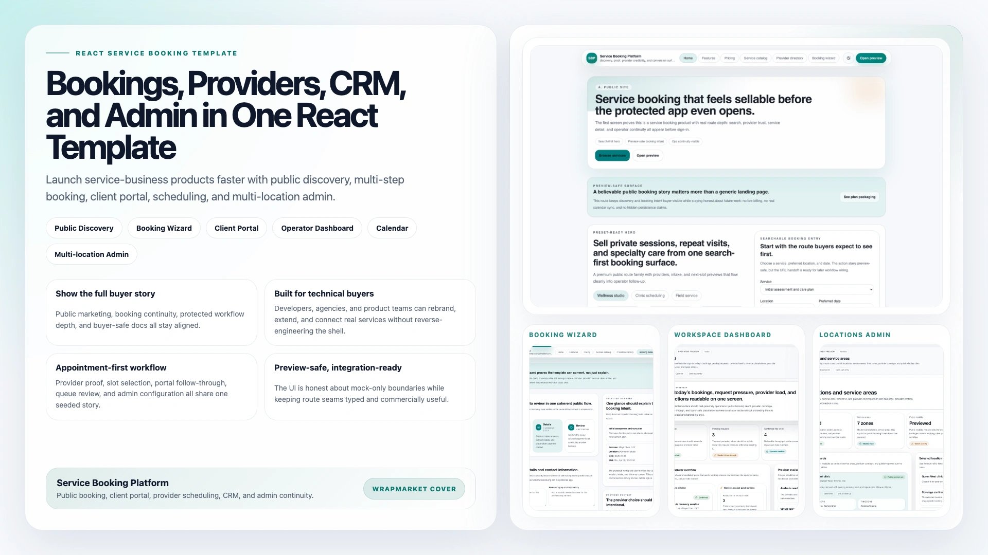 ServiceFlow - Service Booking Platform, CRM & Admin Template