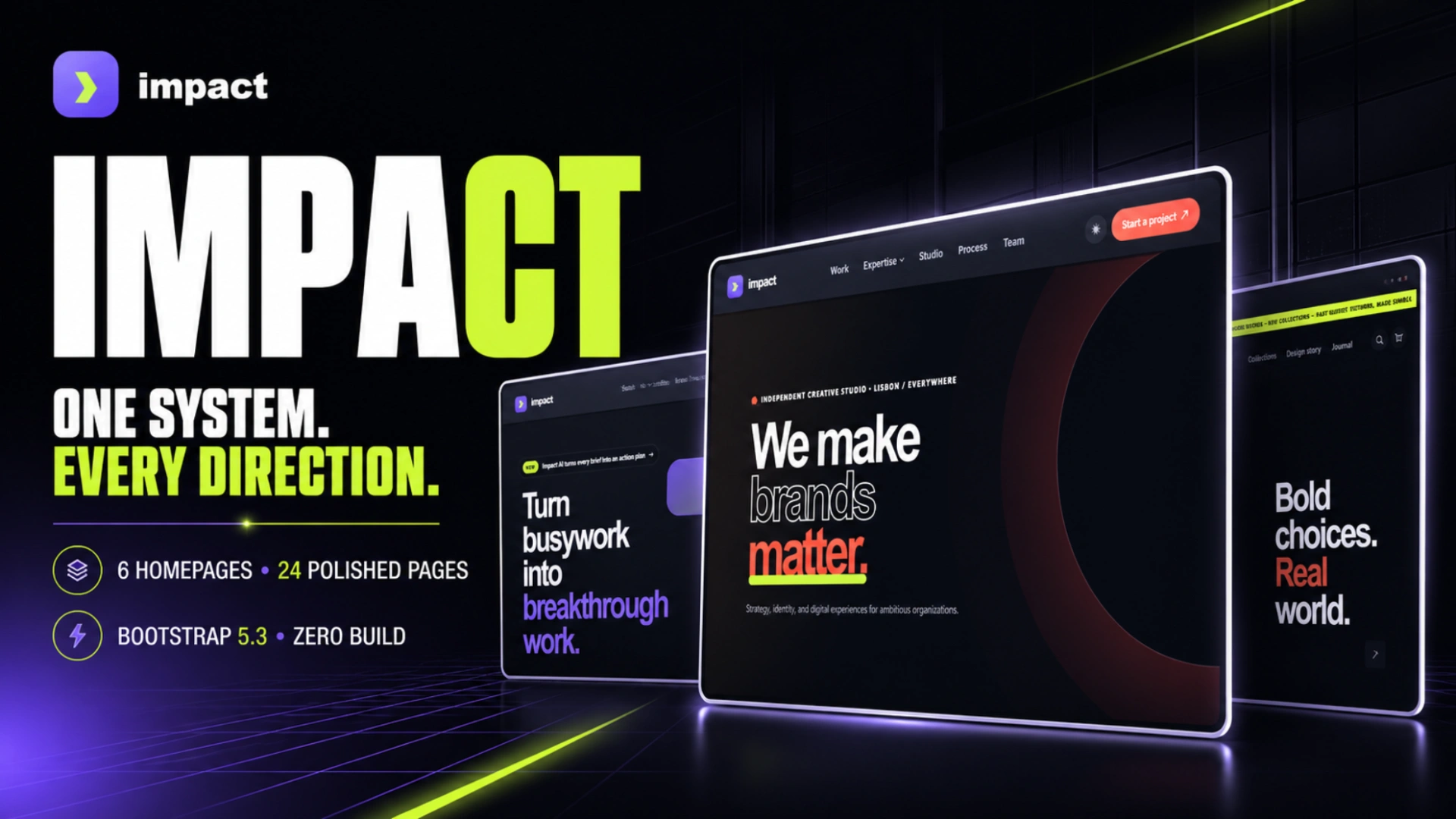 Impact - Bootstrap Template Pack for Modern Websites