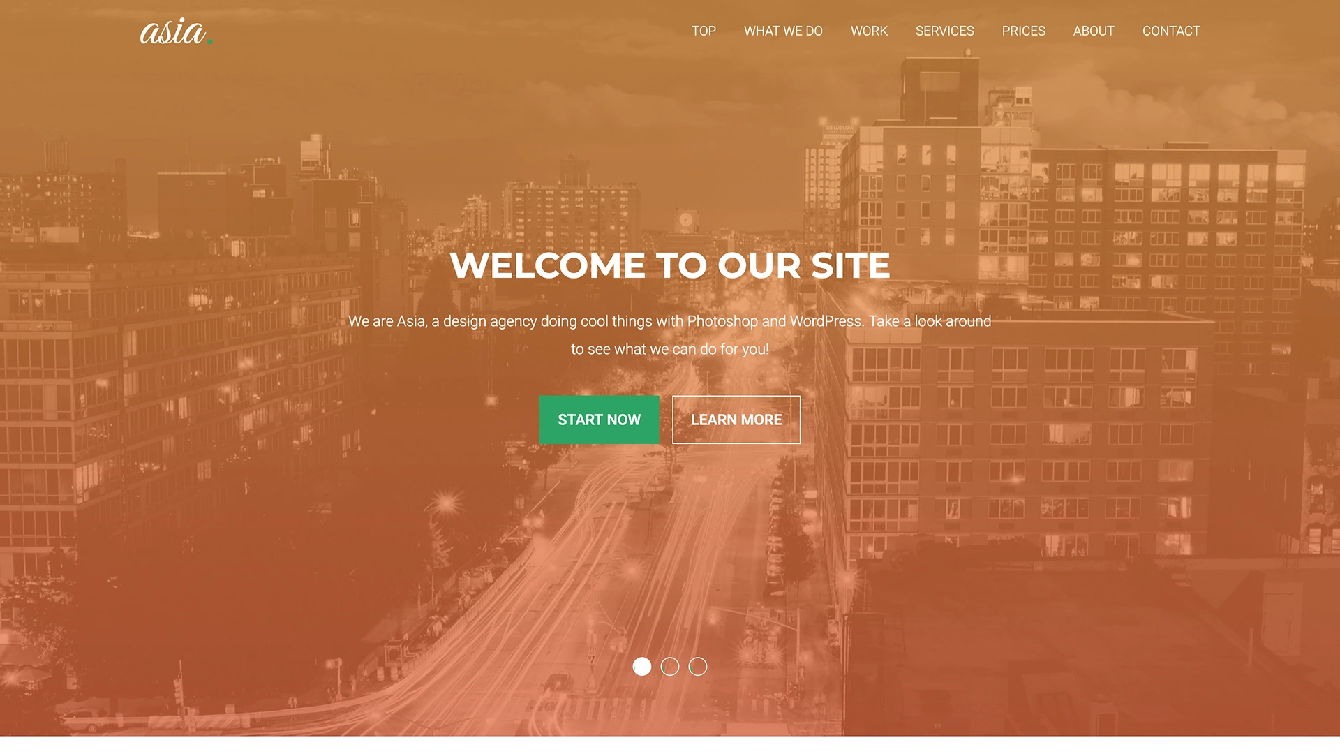 Asia - Design Agency & Creative Studio One Page Portfolio Template