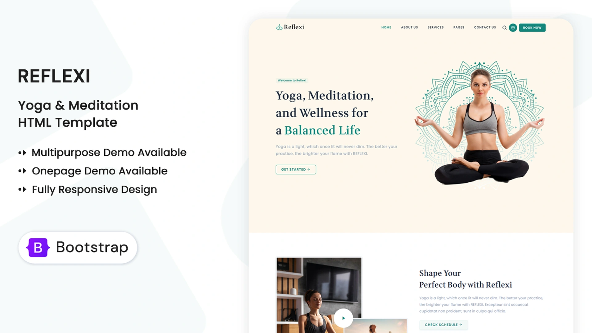 Reflexi - Multipurpose Yoga, Fitness & Meditation HTML Template