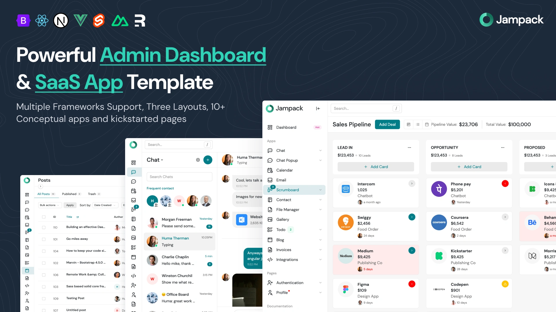 Jampack - Powerful Admin Dashboard & SaaS App Template