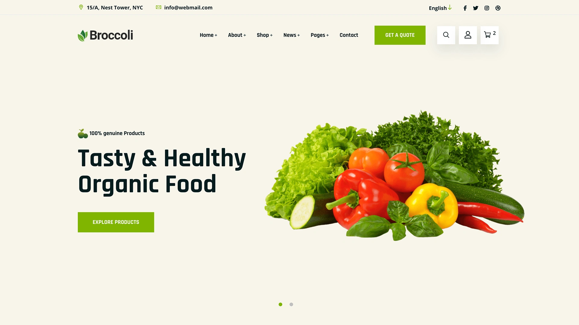Broccoli - Organic Food eCommerce Bootstrap Template