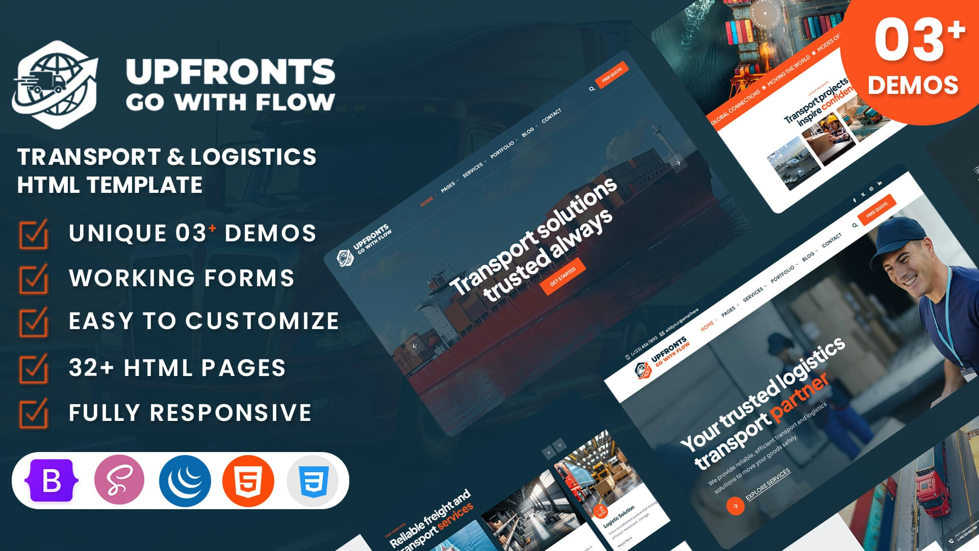 Upfronts - Transport & Logistics HTML Template