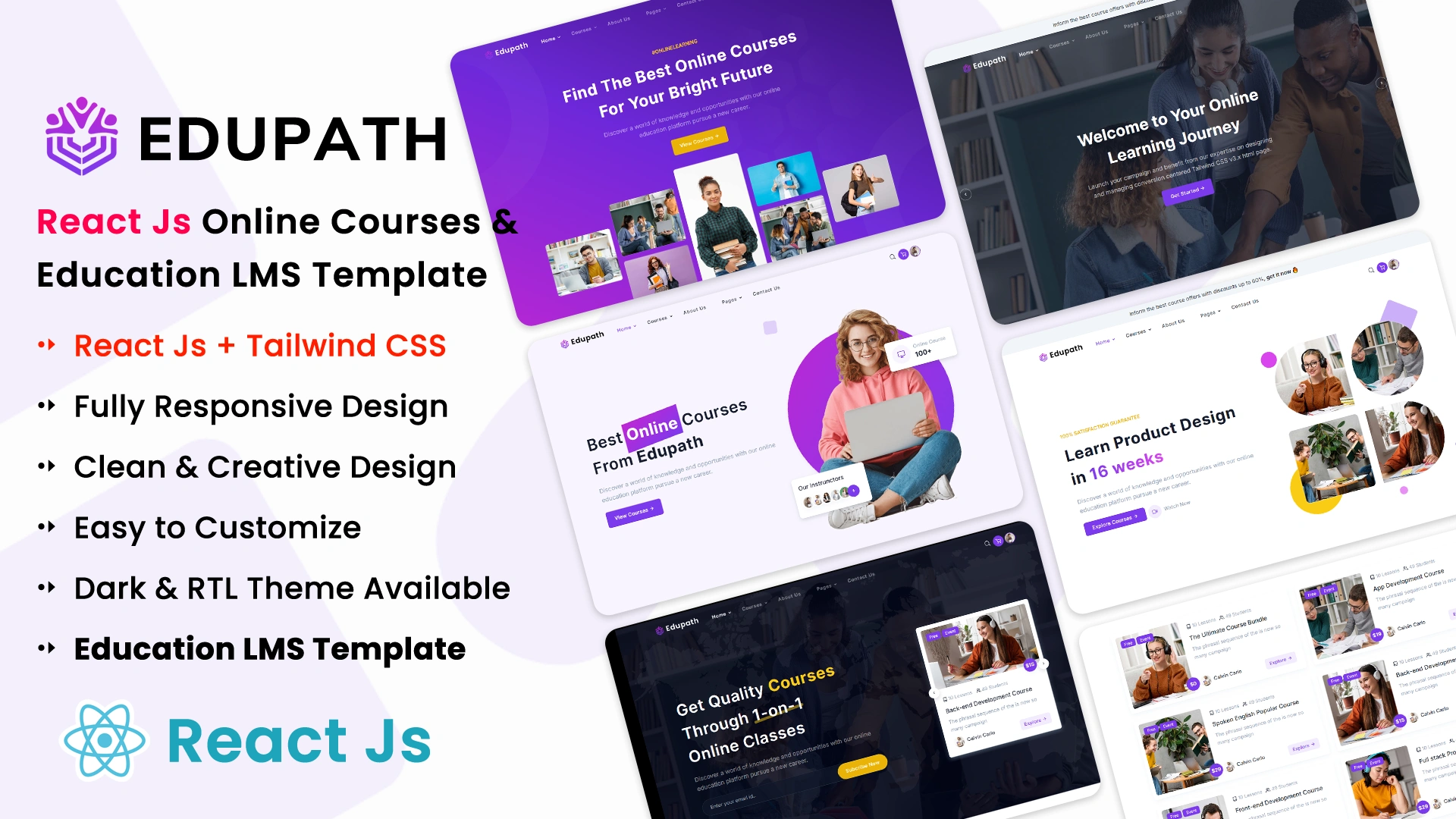 Edupath - React Online Courses & Education LMS Template
