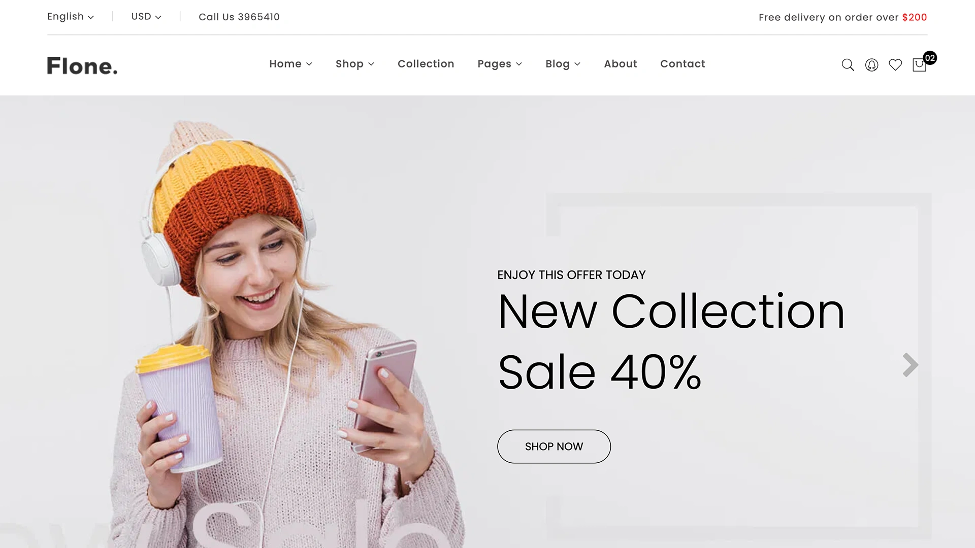 Flone - Minimal eCommerce HTML Template