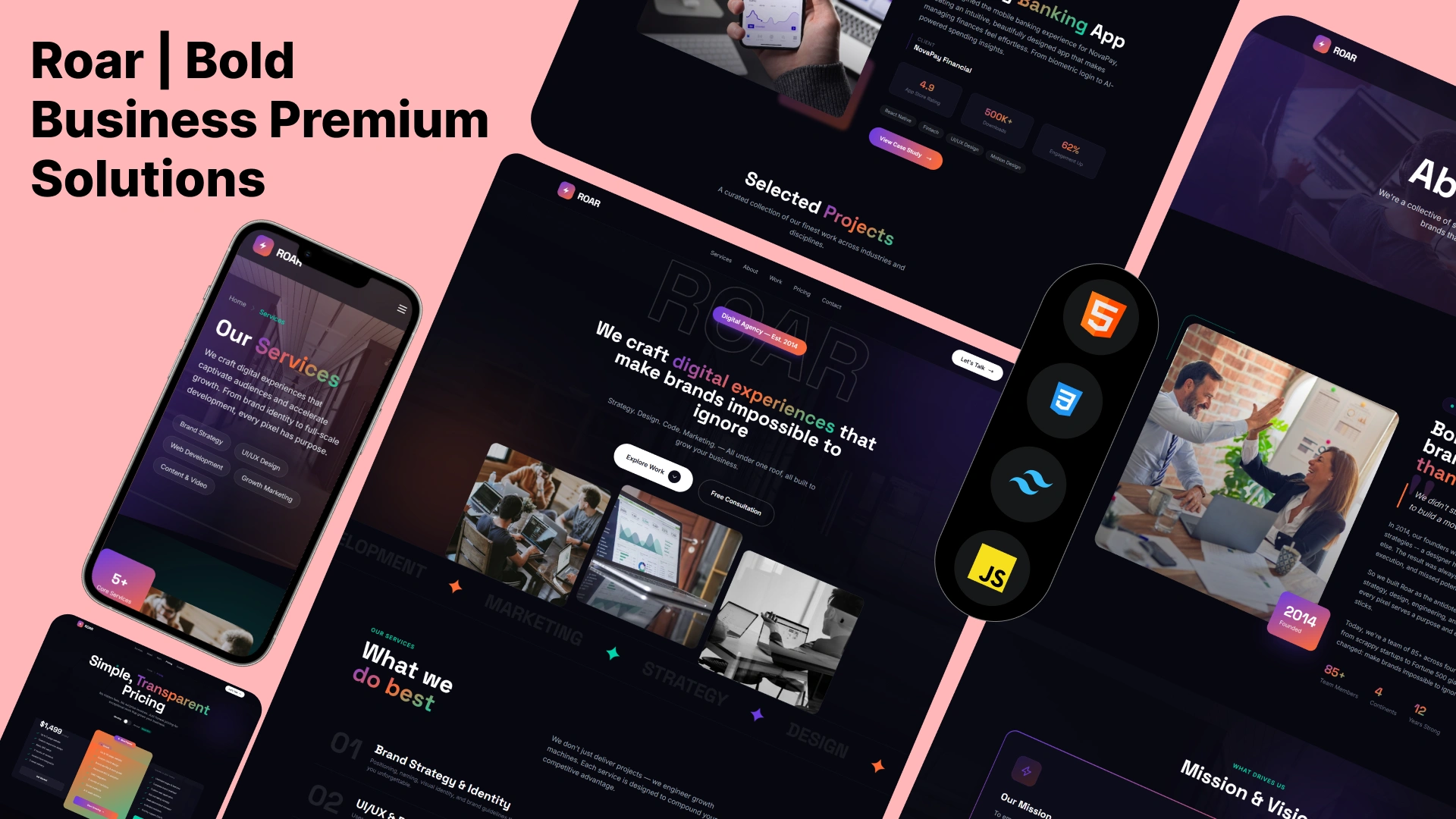 Roar - Premium Business Presentation HTML Template