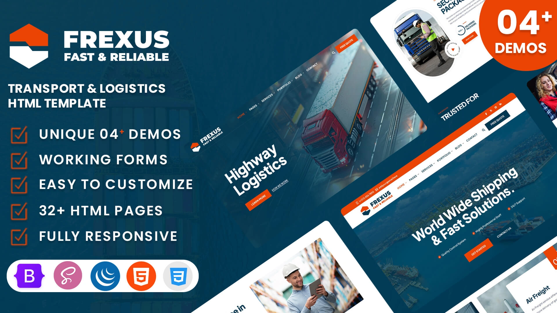 Frexus - Transport & Logistics HTML Template