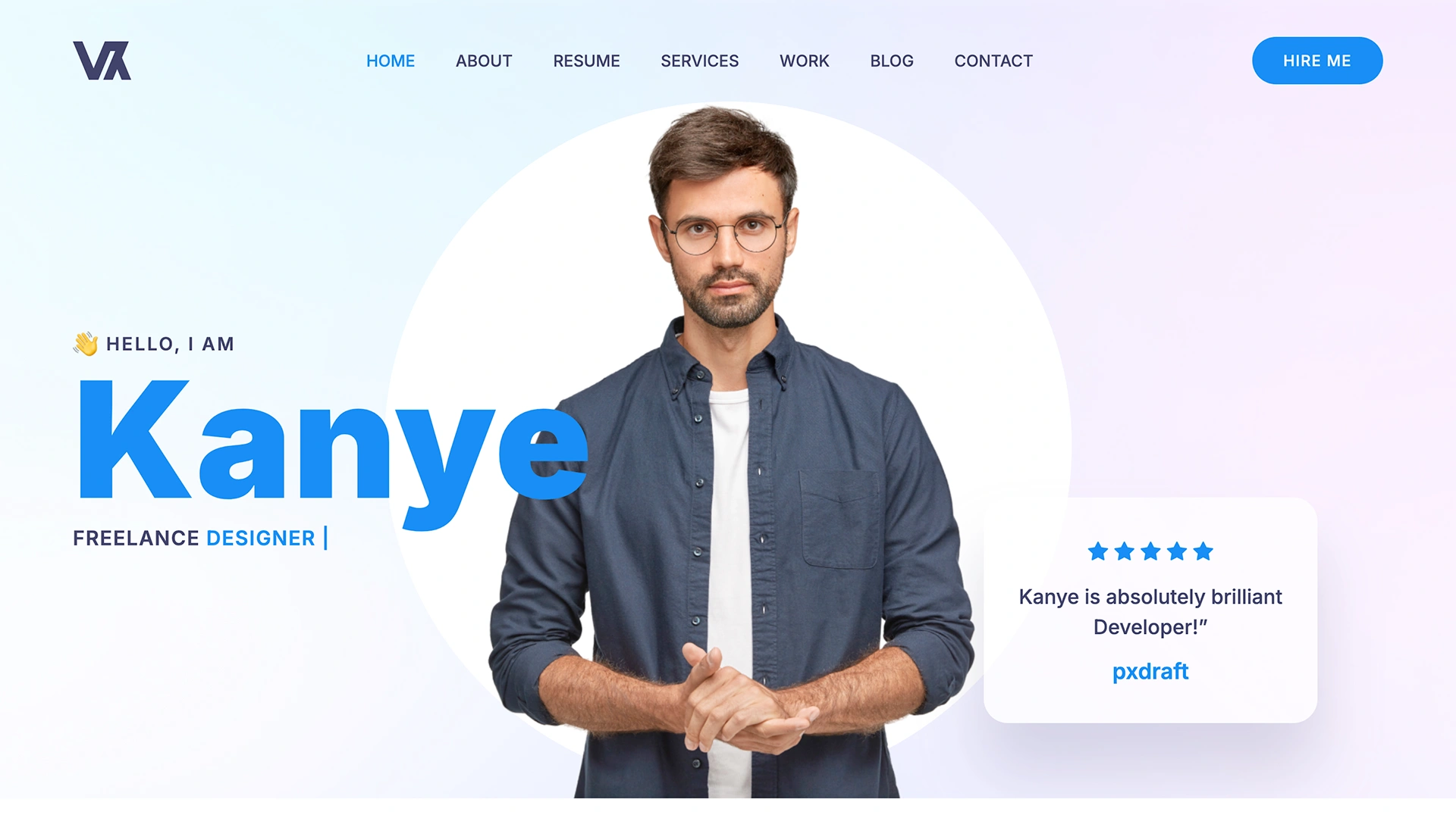 Kanye - React Personal Portfolio Template