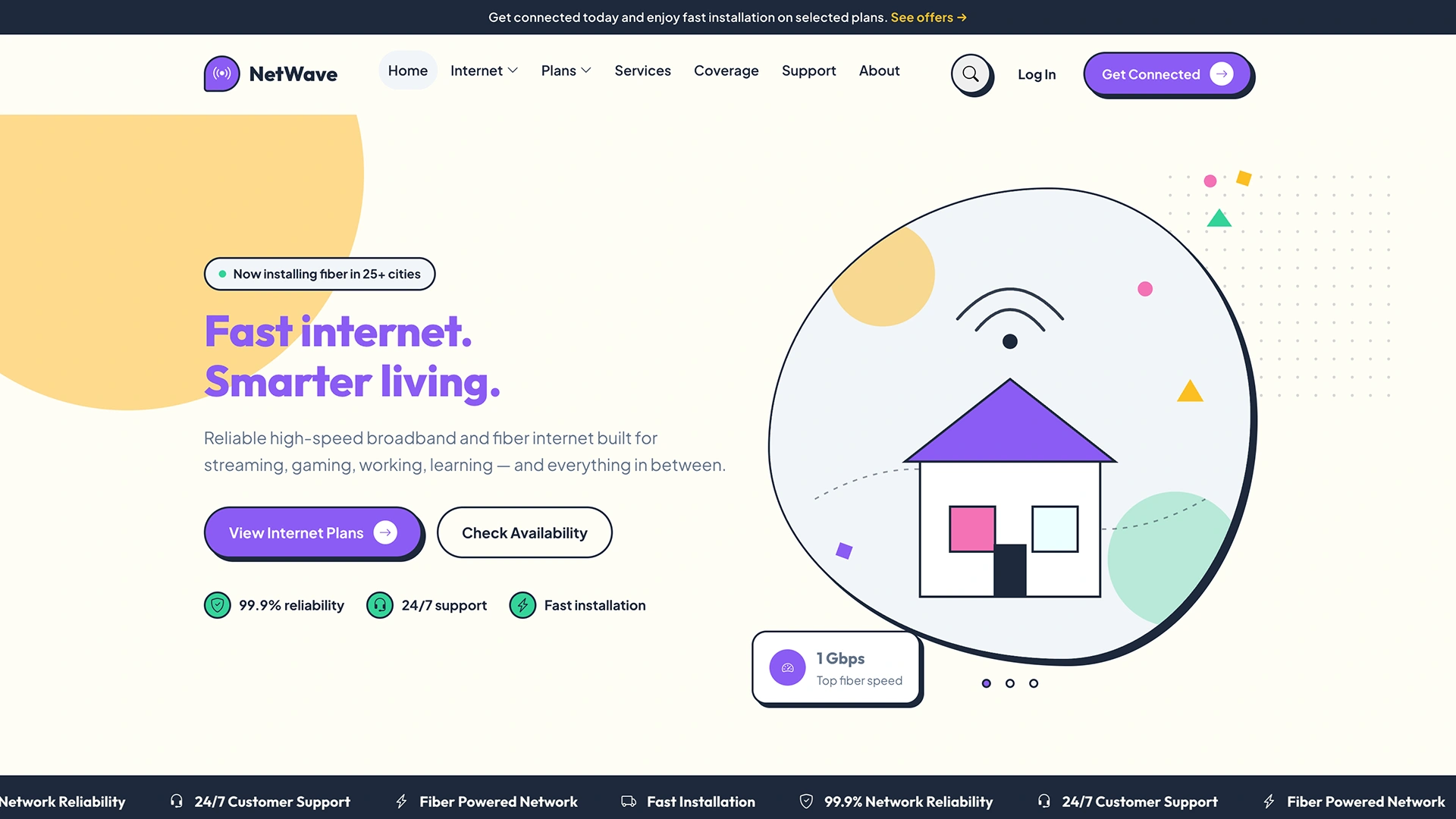 NetWave - Broadband & Internet Services HTML Template