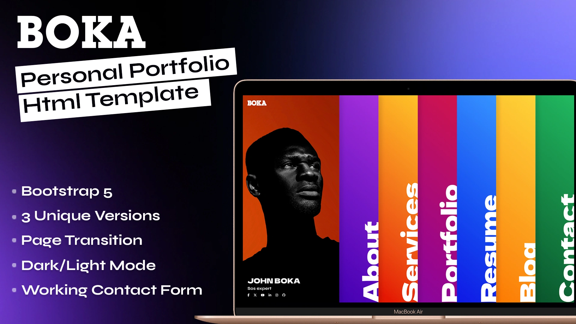 Boka - Personal Portfolio HTML Template