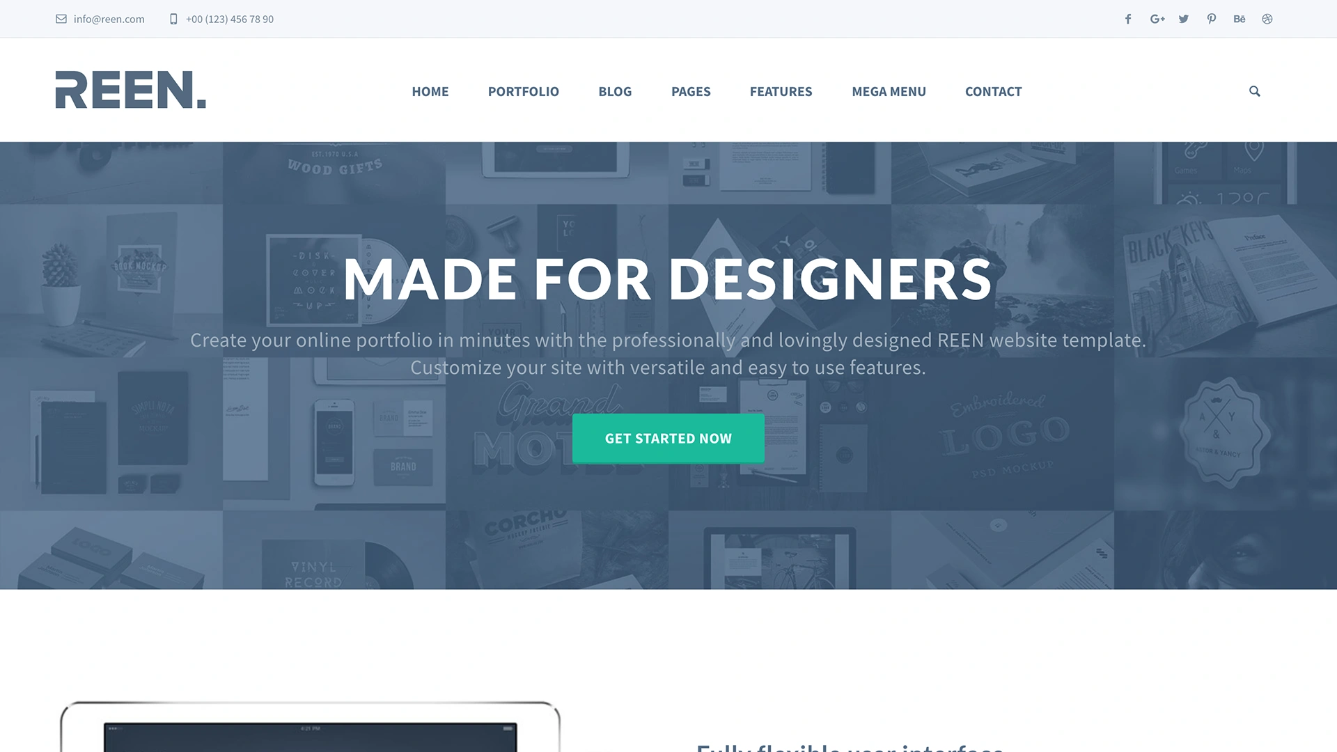 REEN - Creative Template Made for Designers