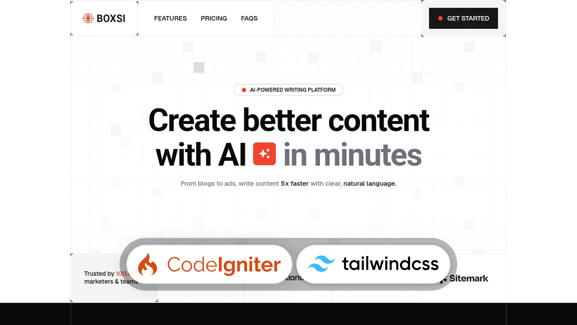 Boxsi - AI Agency CodeIgniter 4 & Tailwind CSS 4 Website Template