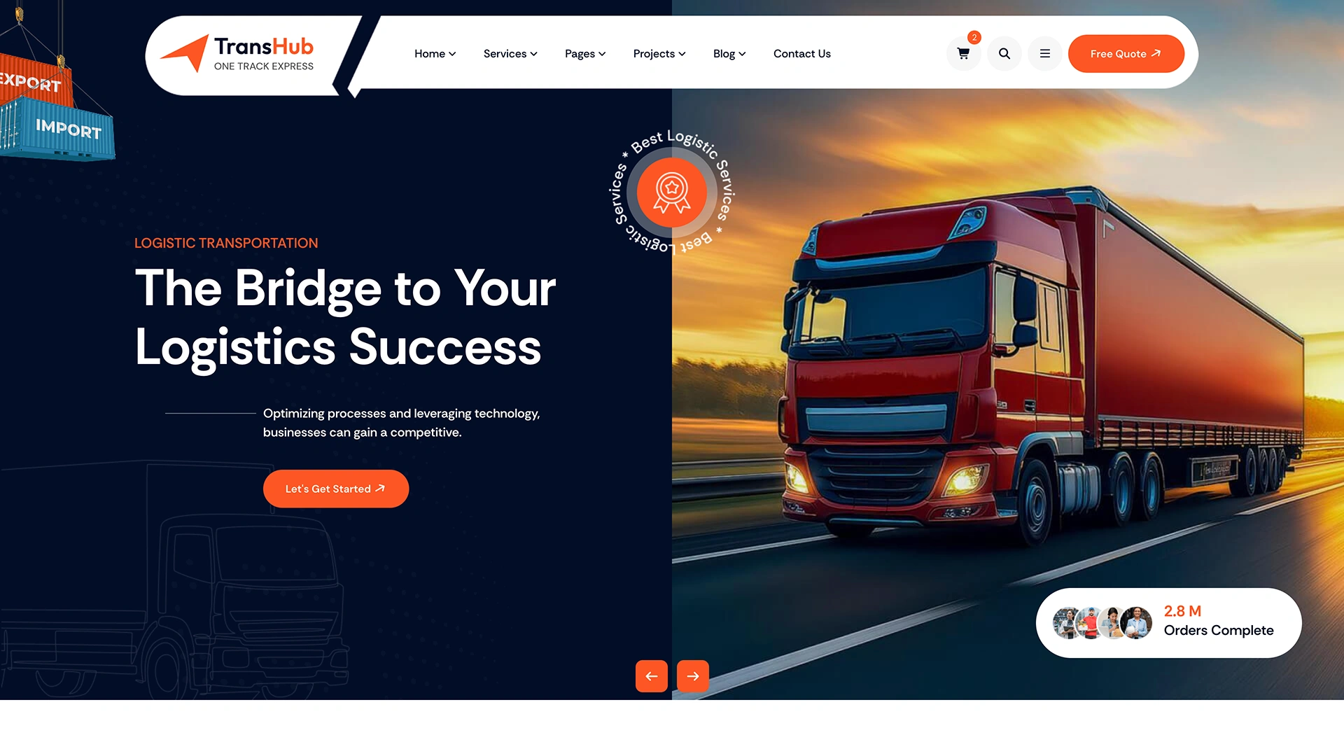 TransHub - Transport & Logistics HTML Template