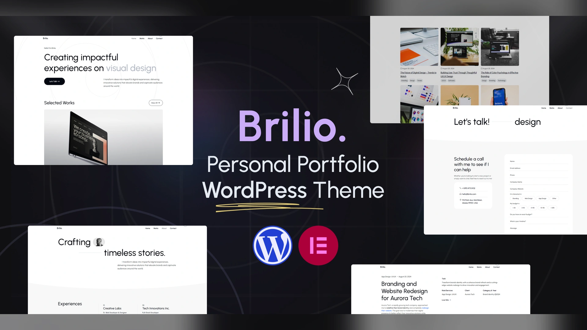 Brilio - Personal Portfolio WordPress Theme