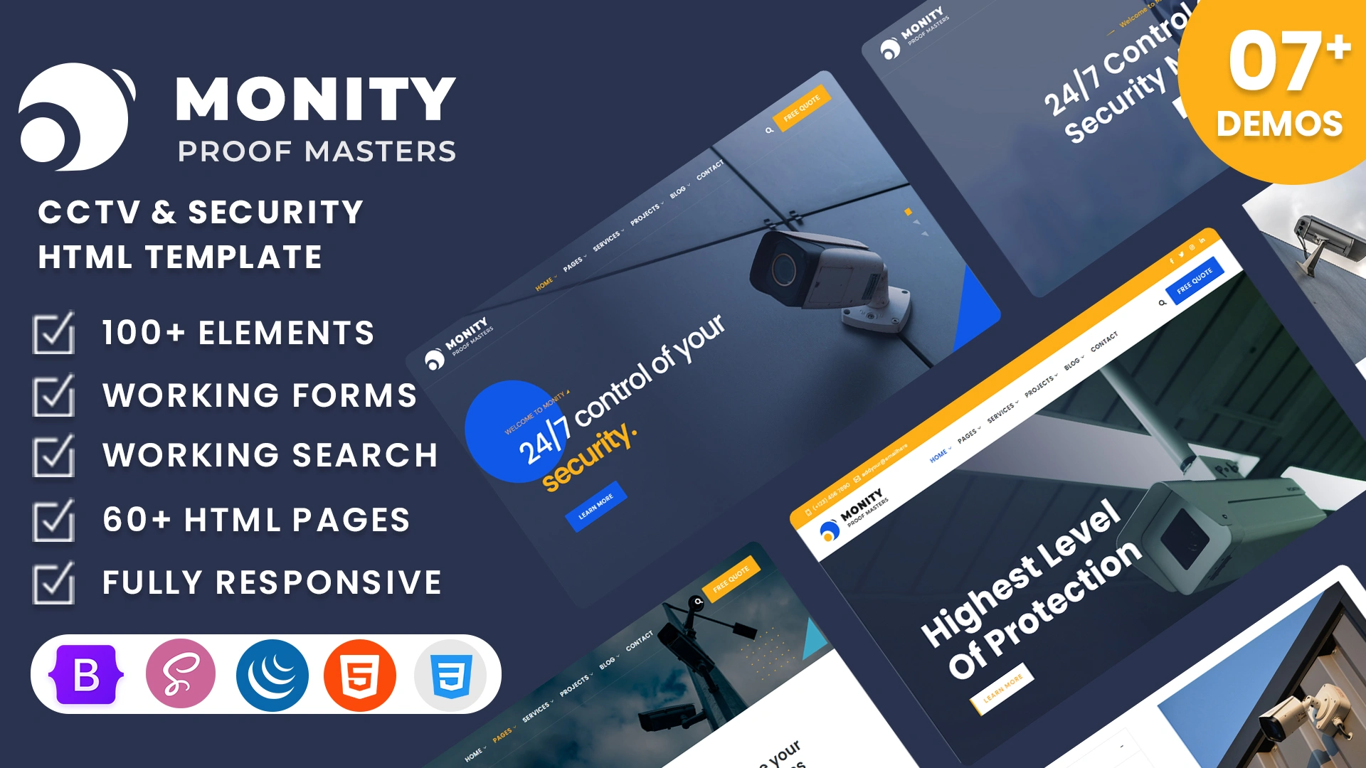 Monity - CCTV & Security HTML Template