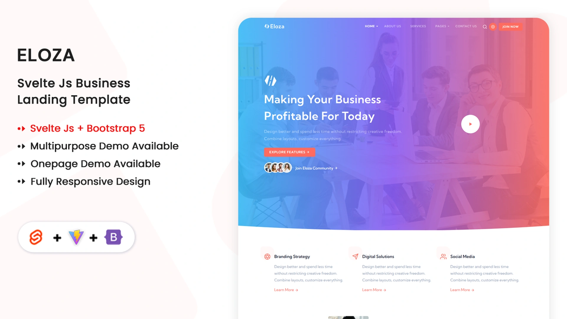 Eloza - Svelte Multipurpose Business & Corporate Template