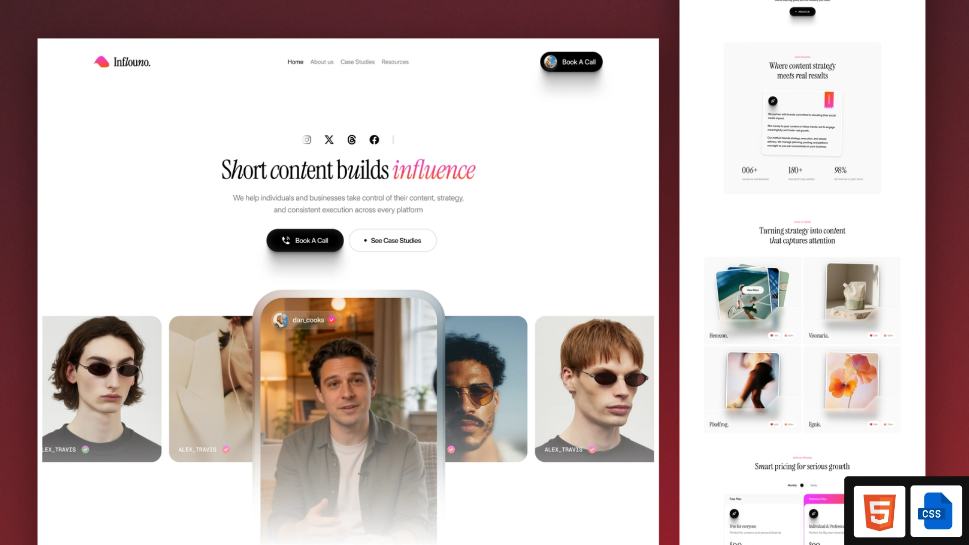 Inflouno - Influencer Marketing & Creator Agency HTML Template