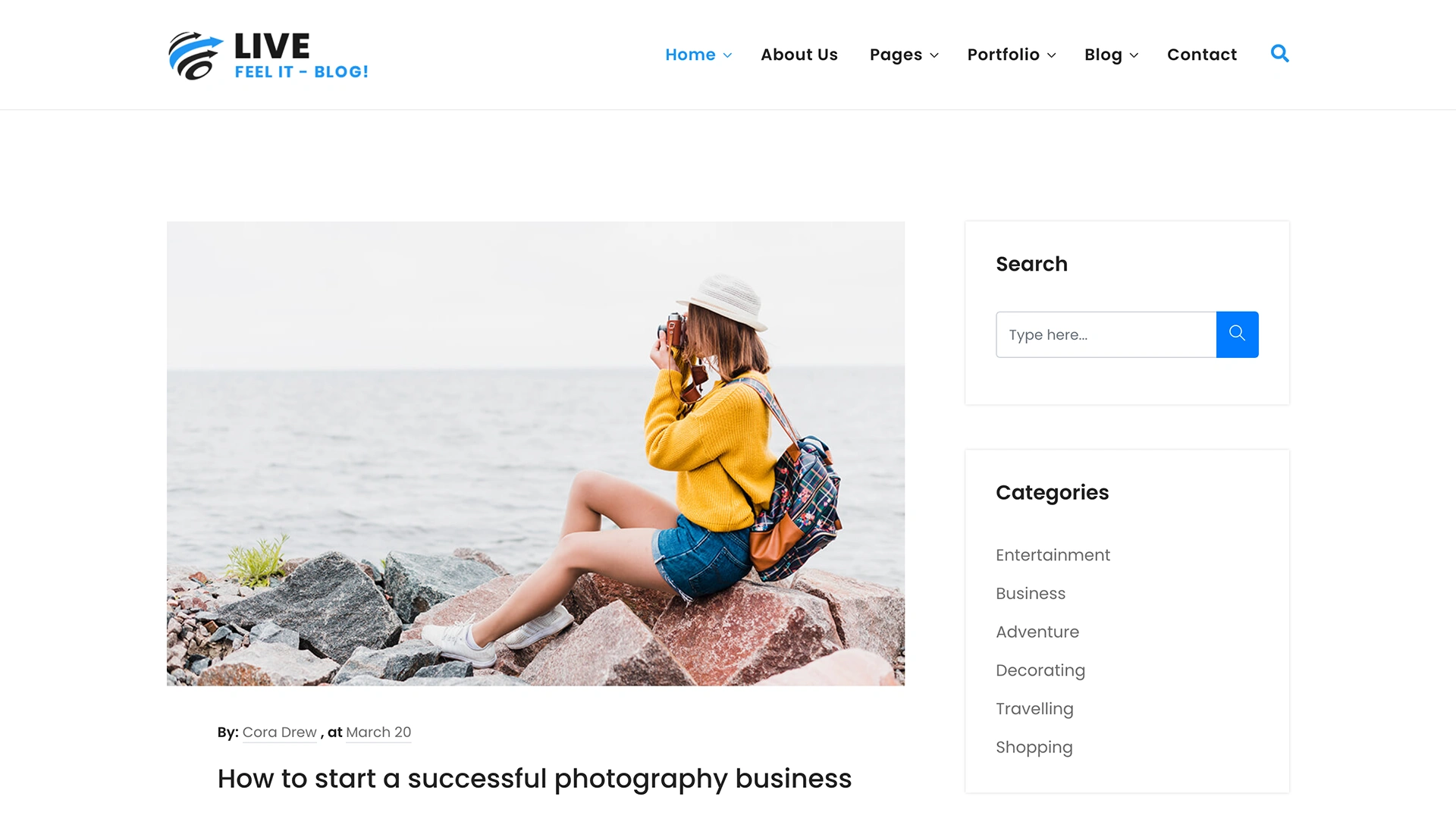 Live - Multipurpose Blog Template