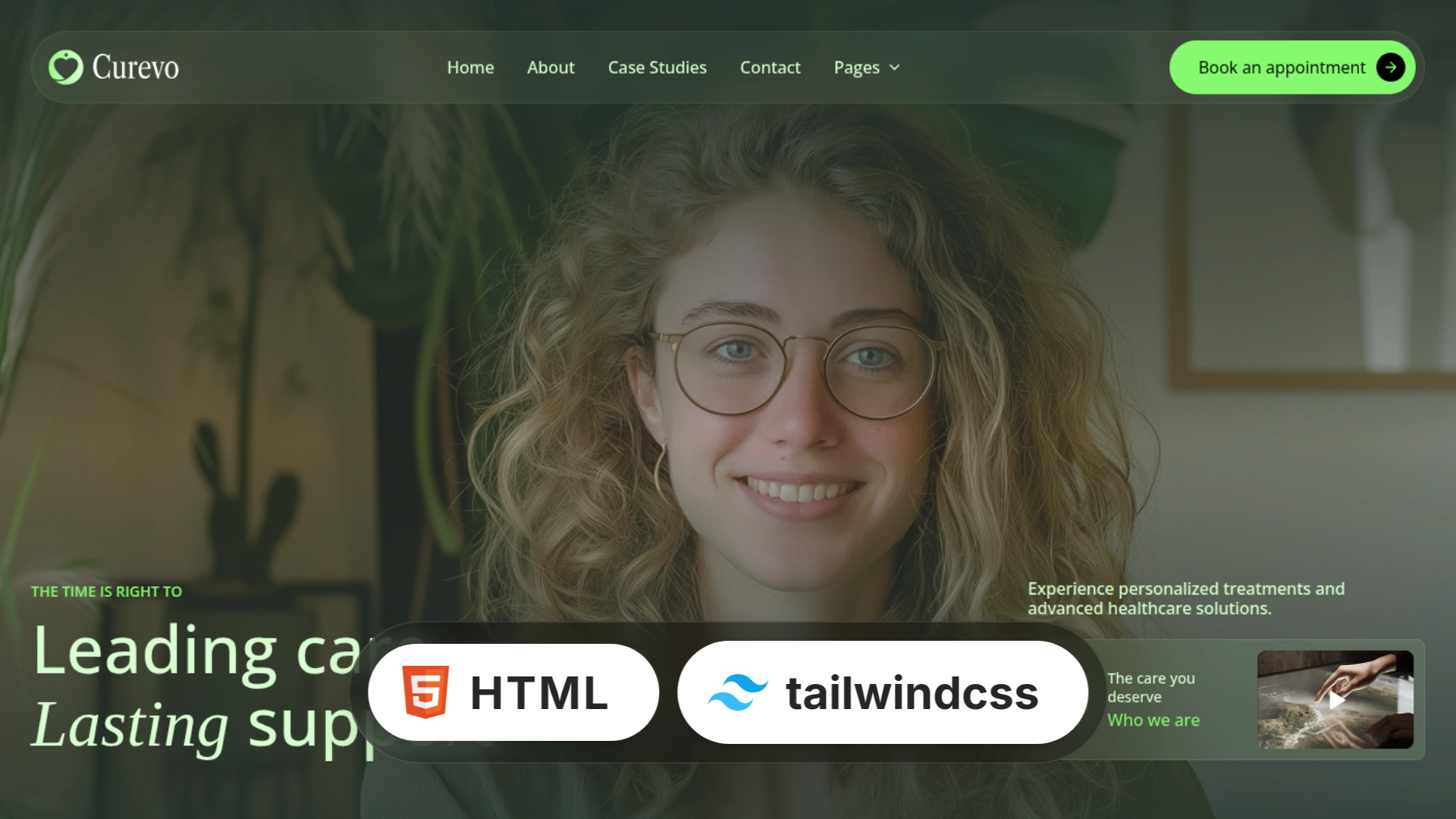 Curevo - Healthcare Website Clinics & Wellness Centers Tailwind CSS 4 Template