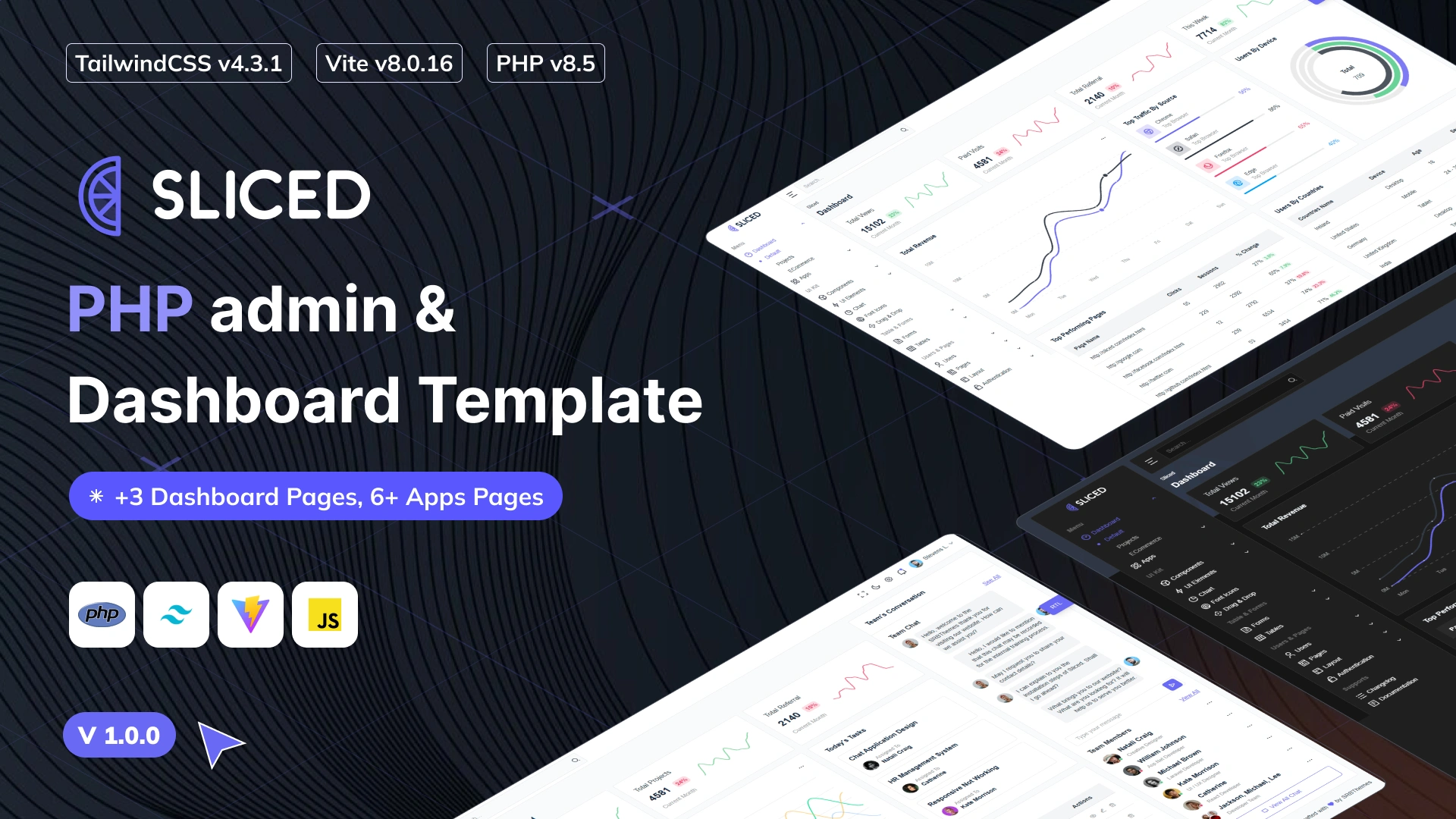 Sliced - PHP & TailwindCSS Admin & Dashboard Template