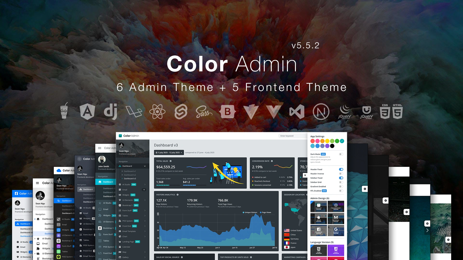 Color Admin - Ultimate Admin & Frontend Kit - Wrapmarket