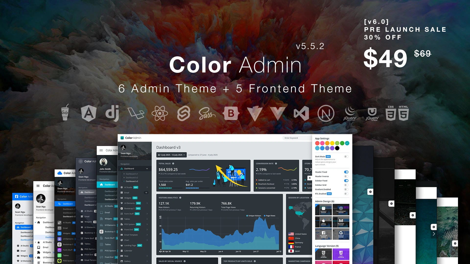 Color Admin - Ultimate Admin & Frontend Kit - Wrapmarket