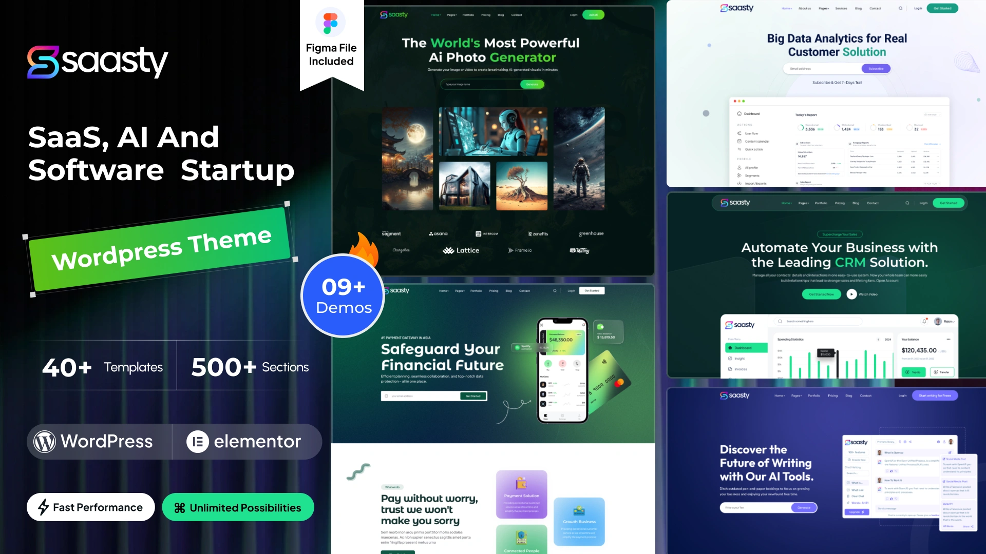 Saasty - Sass Startup & Software Business WordPress Theme