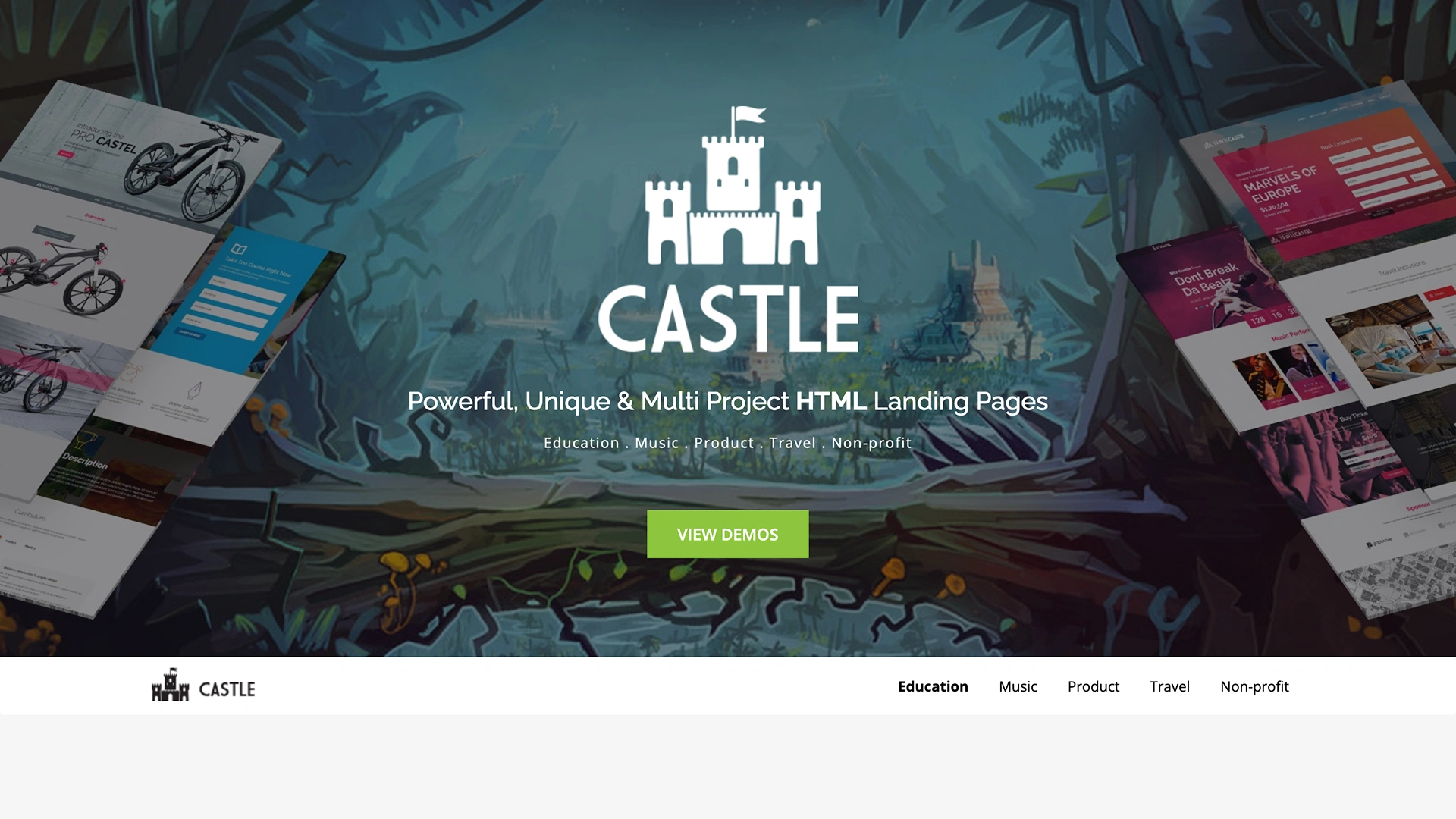 Castle - Multi Project Landing Pages