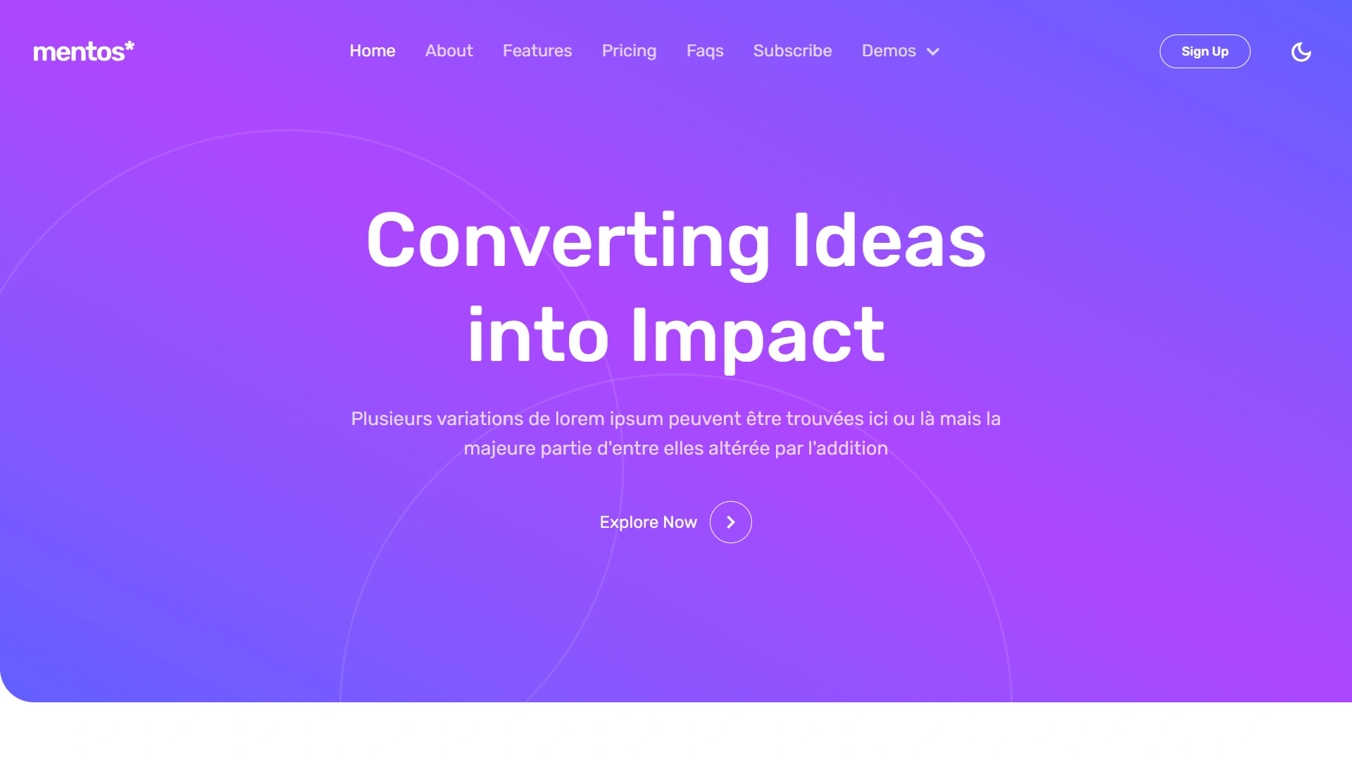 Mentos - Simple & Clean Tailwind CSS Landing Page