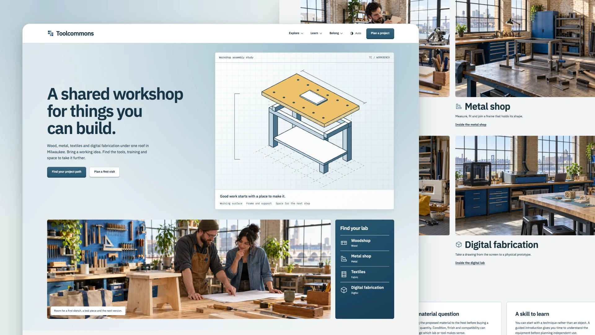 Toolcommons - Community Makerspace HTML Website Template