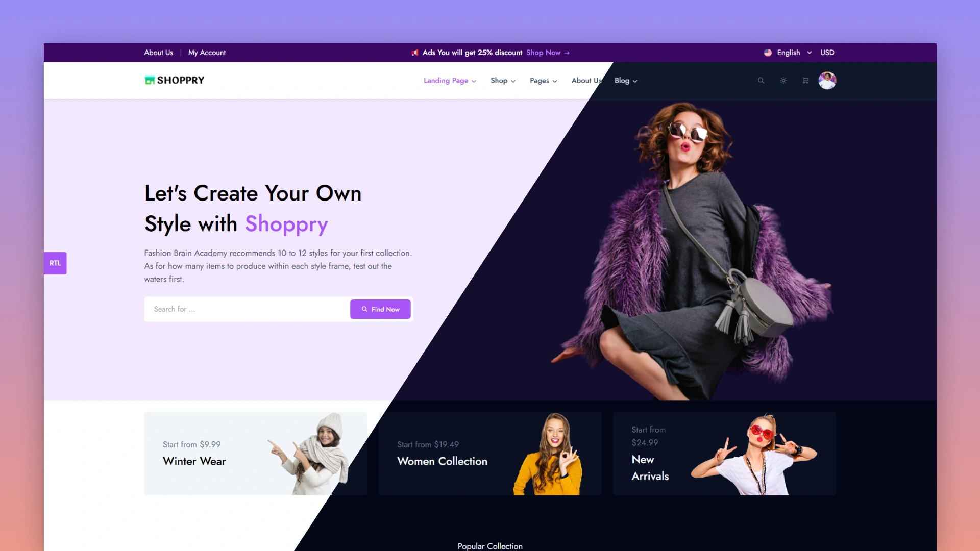 Shoppry - Multipurpose eCommerce Tailwind CSS HTML Template - Wrapmarket