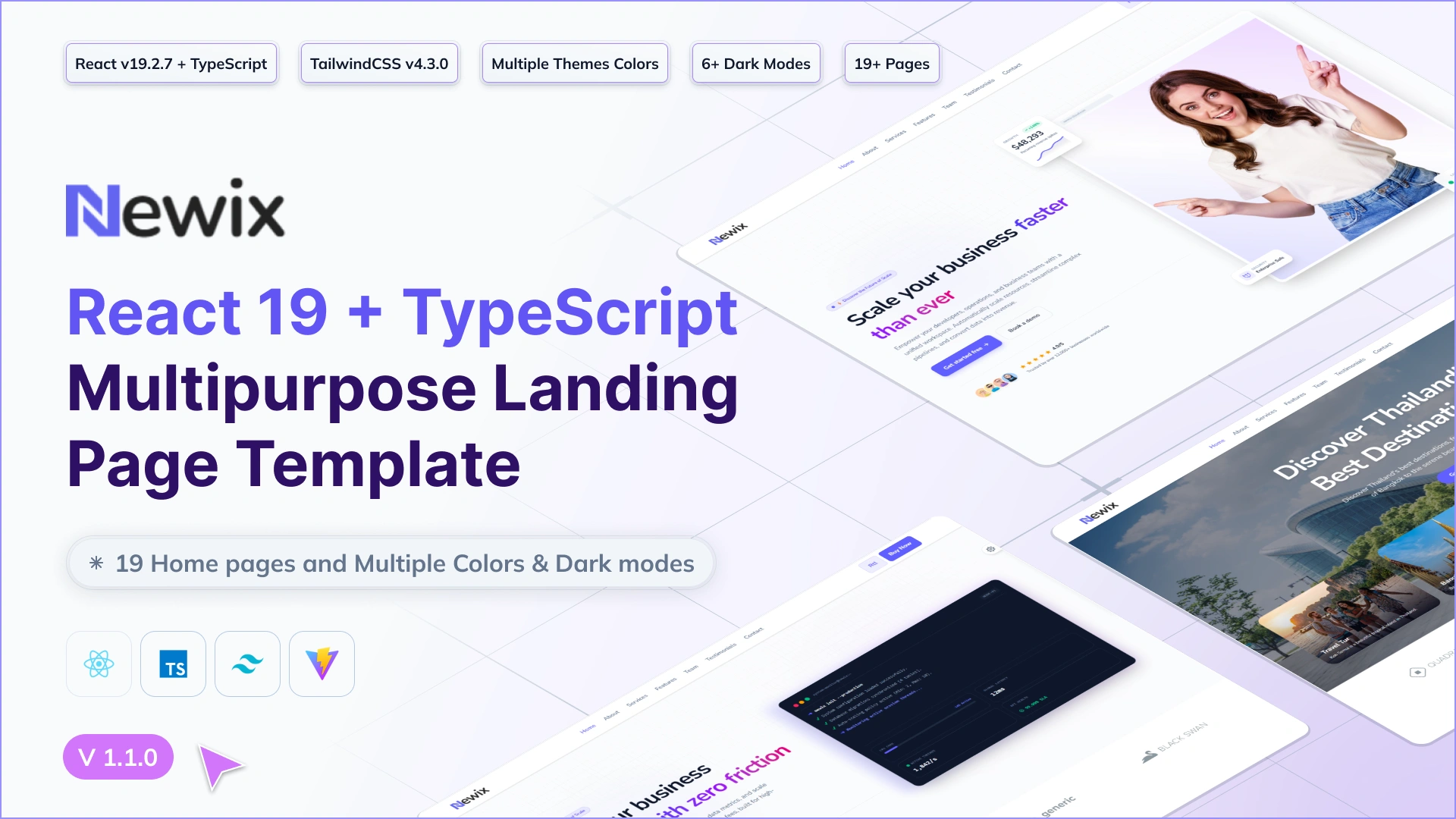 Newix - React 19 Multipurpose Landing Page Template