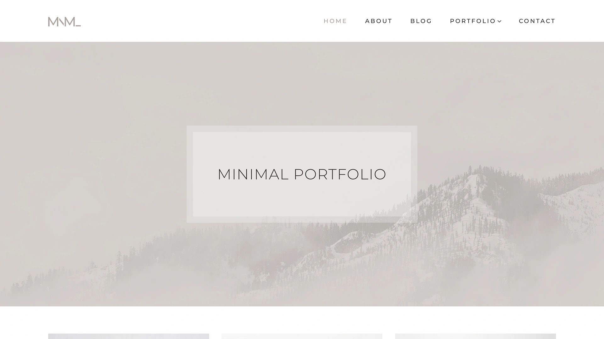 MNML - Minimal Portfolio Template