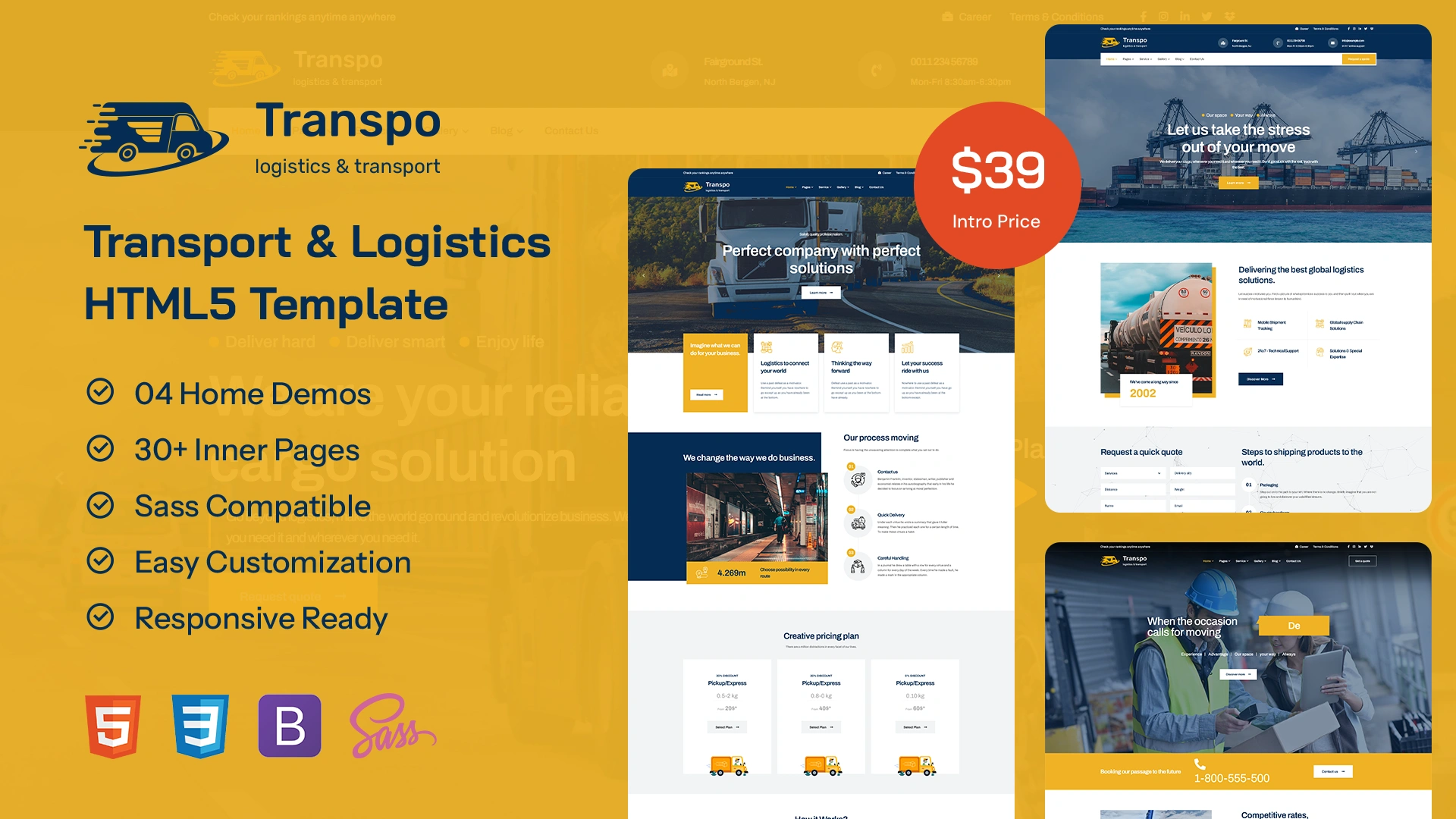 Transpo - Transport & Logistics Template