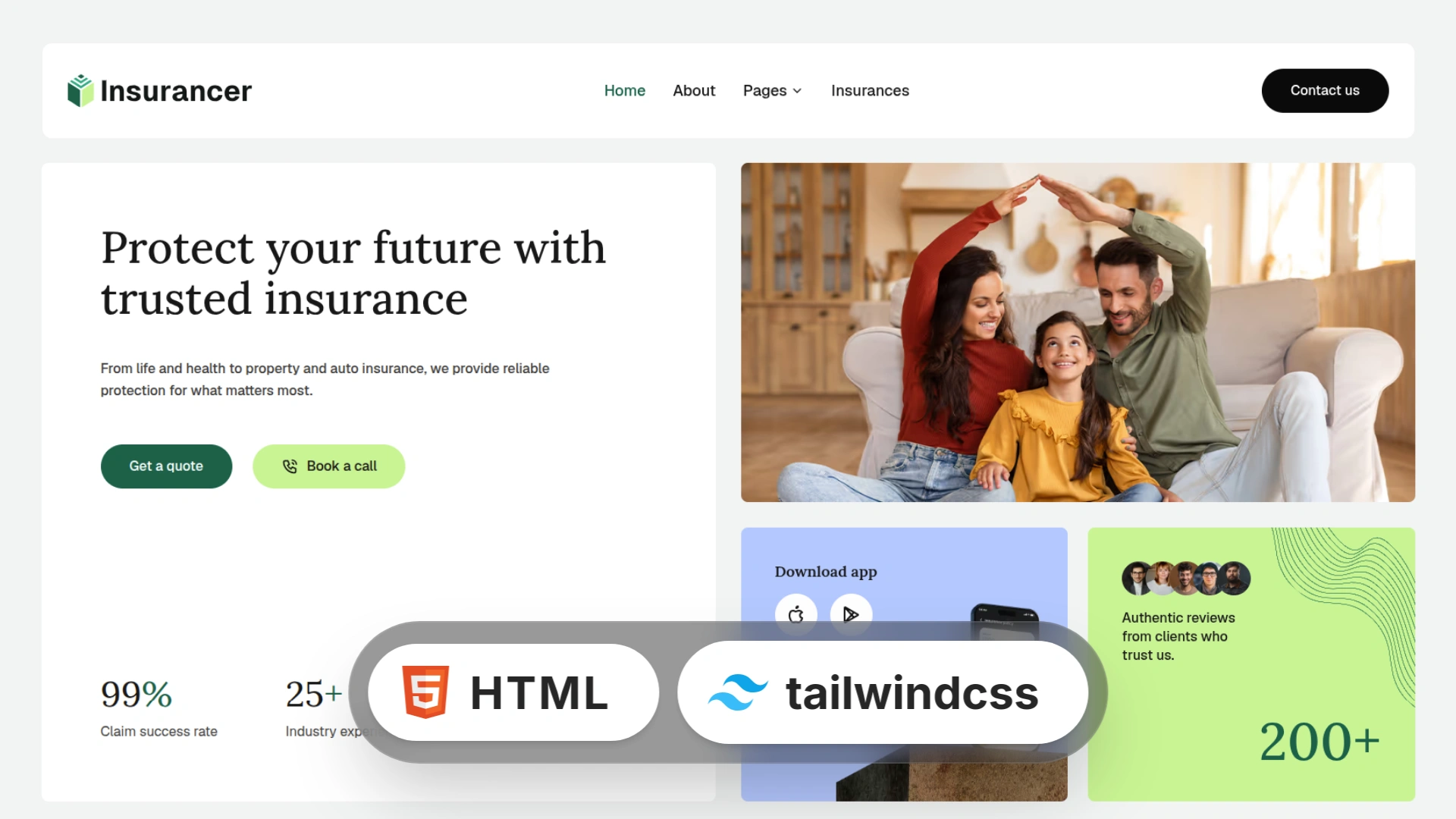 Insurancer - Insurance & Professional Services Tailwind CSS 4 Template