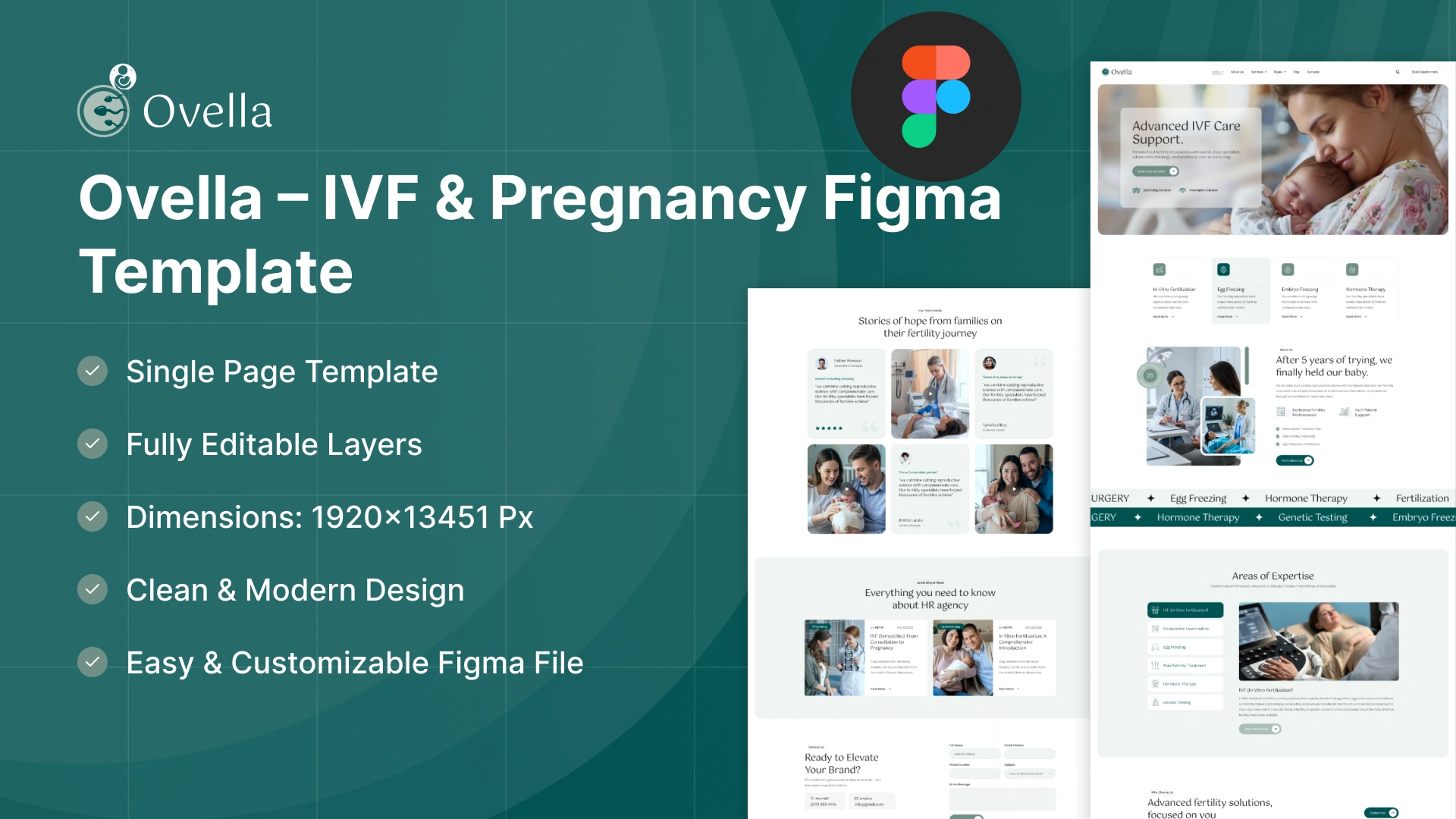 Ovella - IVF & Pregnancy Clinic Figma Template