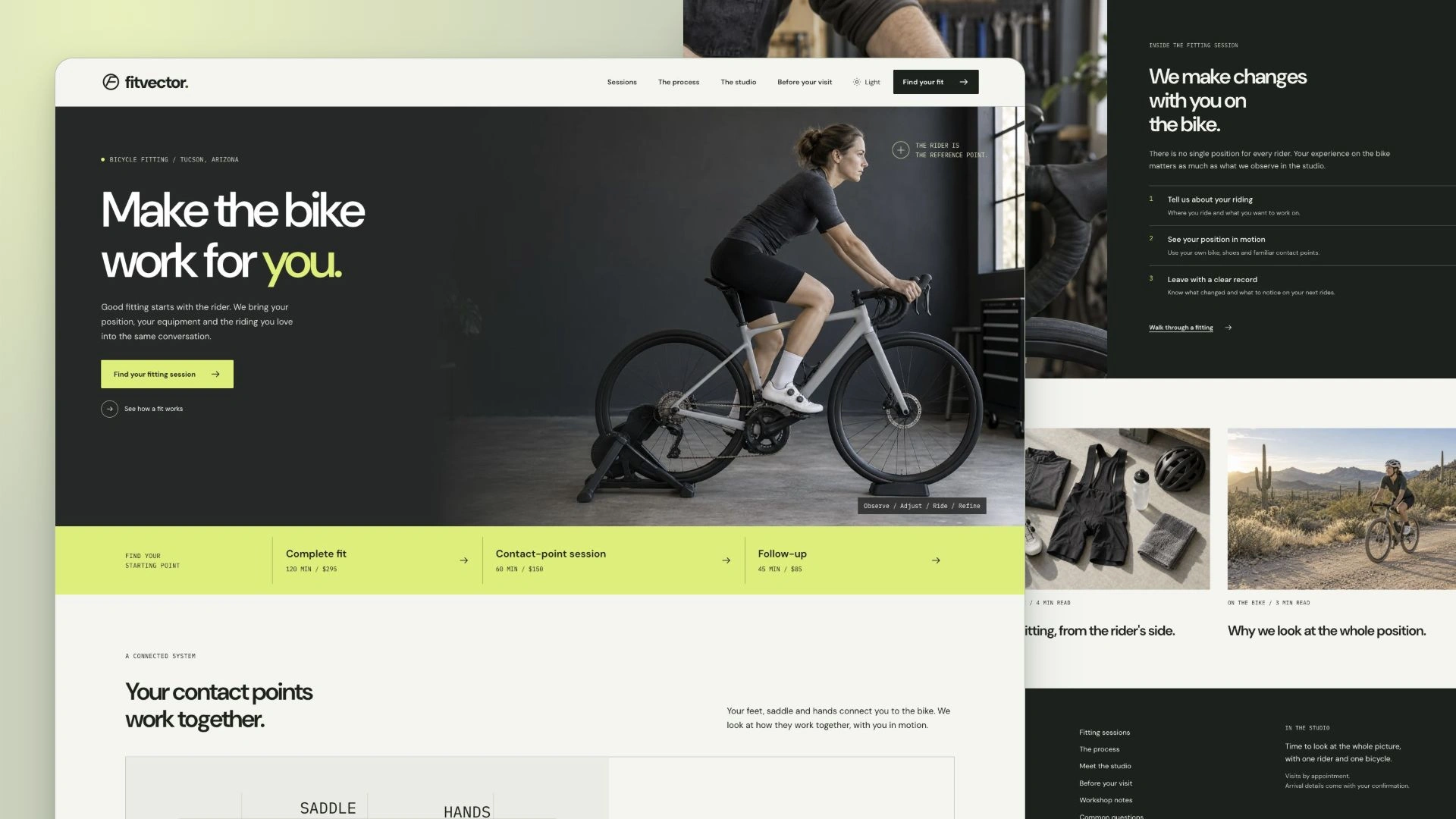 Fitvector - Bicycle Fitting Studio HTML Website Template