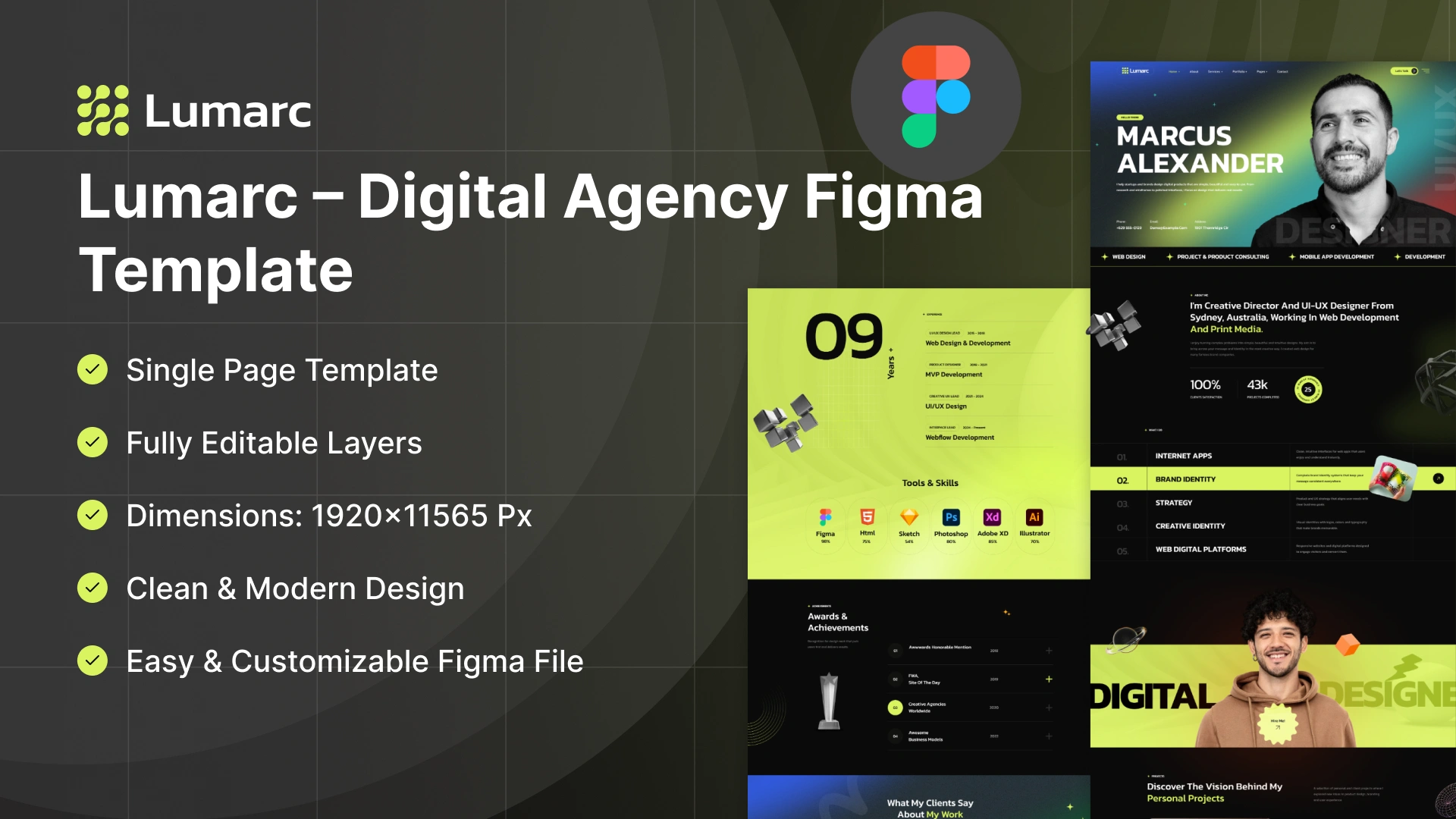 Lumarc - Digital Agency & Brand Studio Figma Template