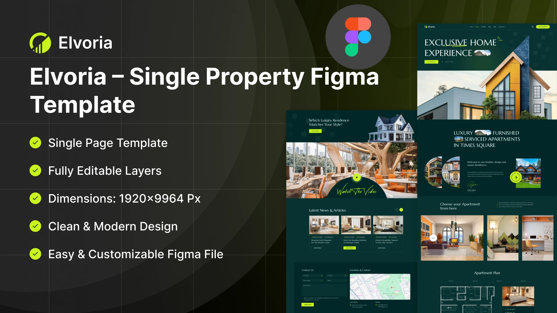 Elvoria - Single Property & Luxury Villa Figma Template