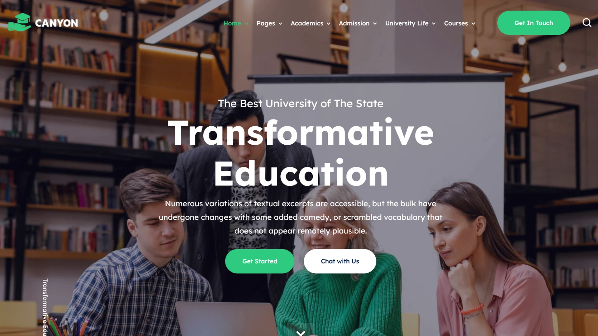 Canyon - College University Education WordPress Theme