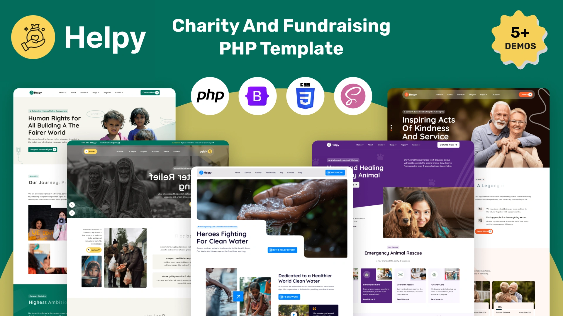 Helpy - Charity and Fundraising PHP Template