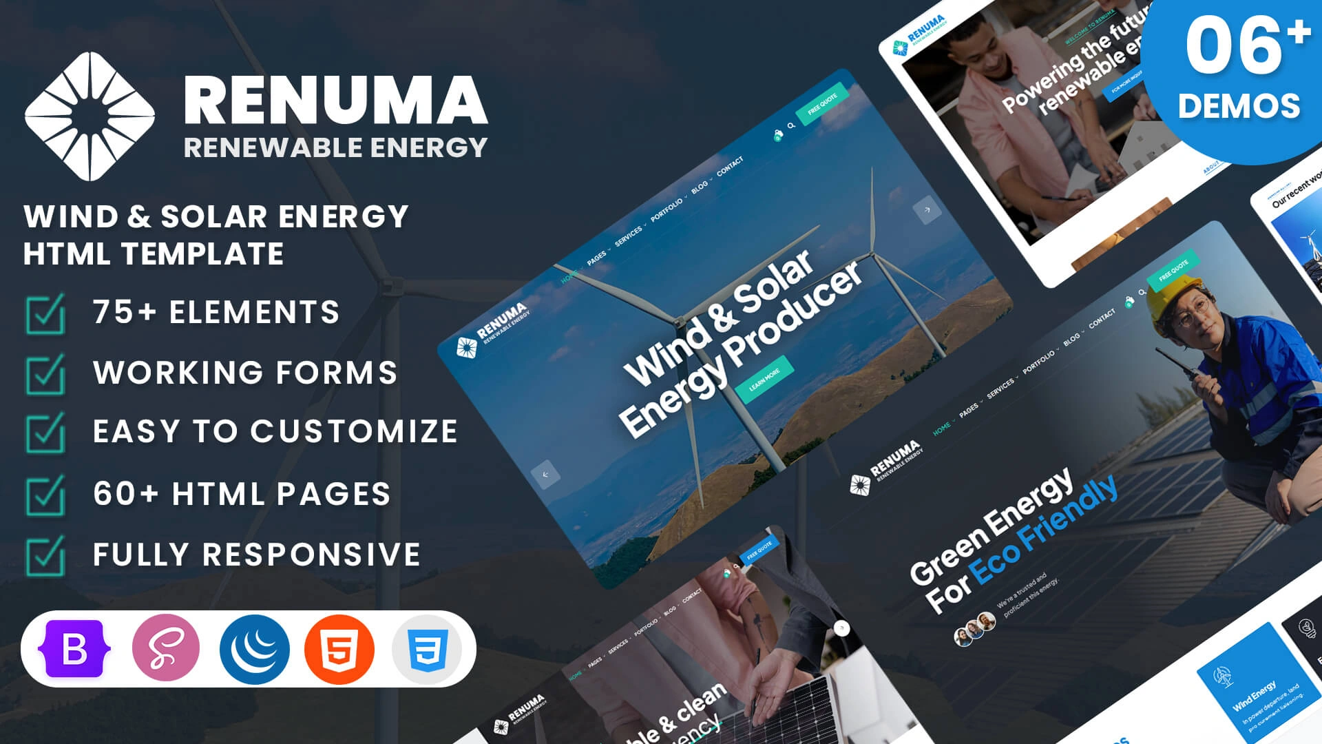 Renuma - Solar & Renewable Energy HTML Template