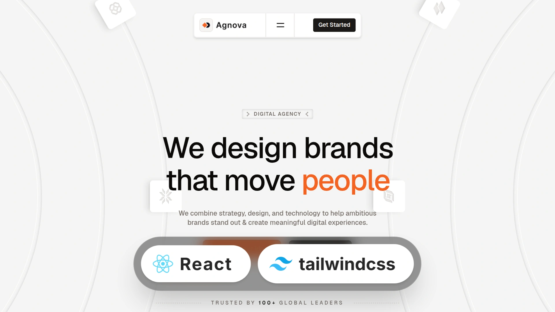 Agnova - Portfolio Agency React 19 & Tailwind CSS 4 Website Template