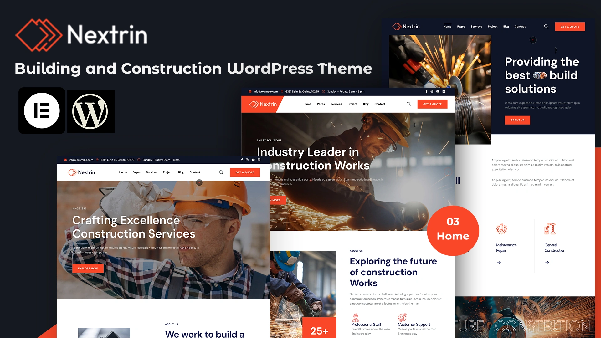 Nextrin - Building and Construction WordPress Theme