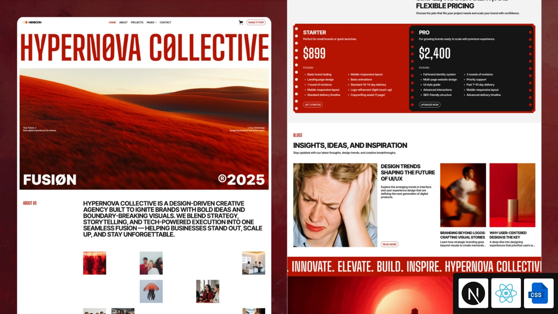 Henecon - Next.js 16 Creative Agency and Ecommerce Template